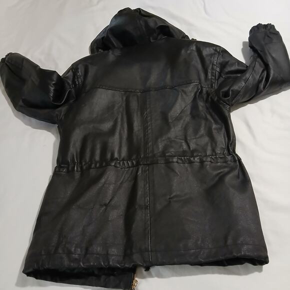 VTG Fashion Attitudes Men's Med Black Leather Quilt-Lined Adjustable Waist Coat - Picture 8 of 13